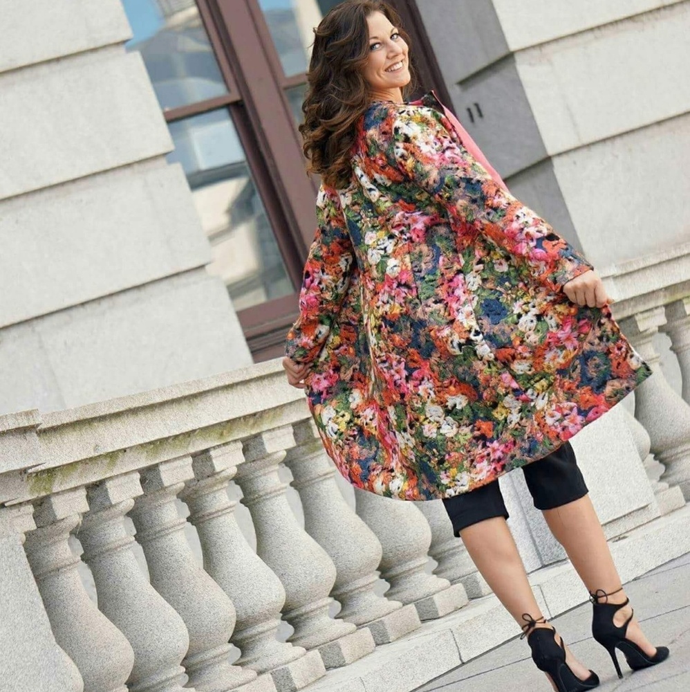 Fully lined Aline coat with pockets